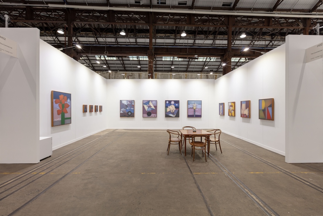 installation view: The Commercial at Sydney Contemporary, Booth H02, Carriageworks, 2024
