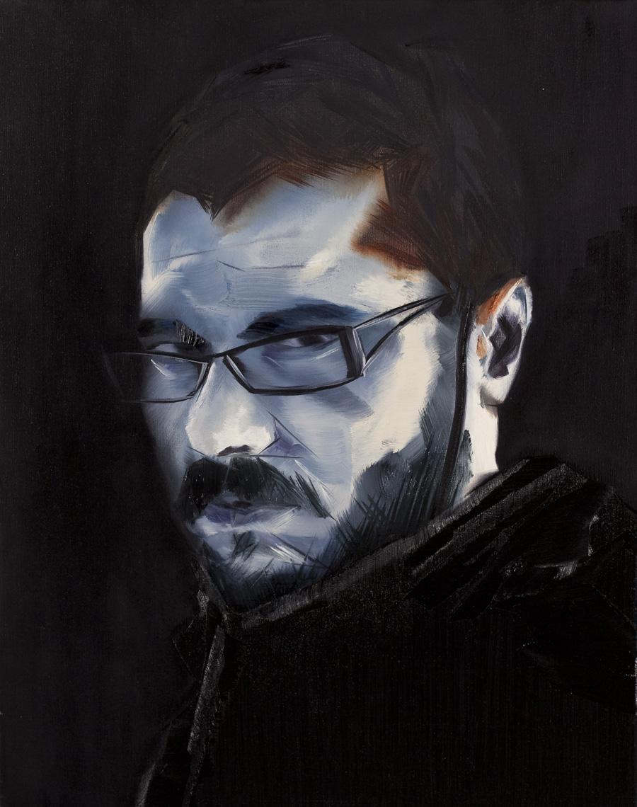 Nigel Milsom, Self-portrait with Hoodie, 2010