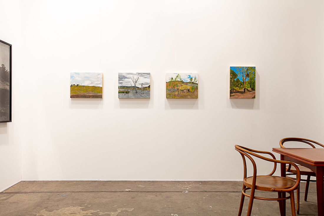 installation view: Sydney Contemporary | Carriageworks (Stand F06) | Archie Moore, Stephen Ralph, Amanda Williams, 2019