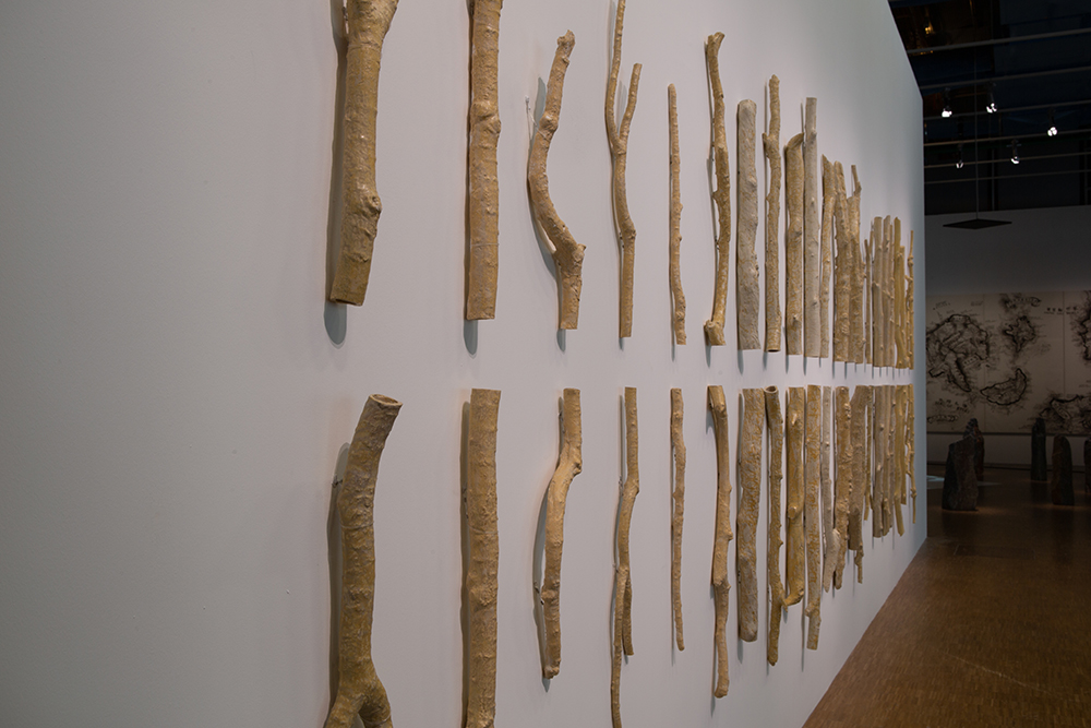 installation view Yasmin Smith, Seine River Basin, 2019, in Cosmopolis #2, Centre Pompidou, Paris