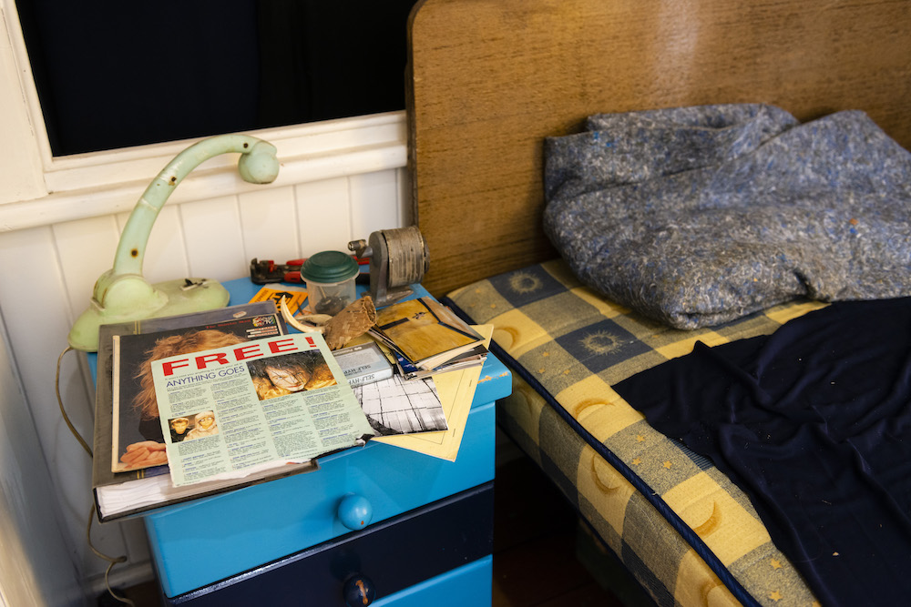 installation view: Archie Moore, HouseShow, 2020, mixed media installation, The Cottage, 272 Montague Road, West End, Brisbane