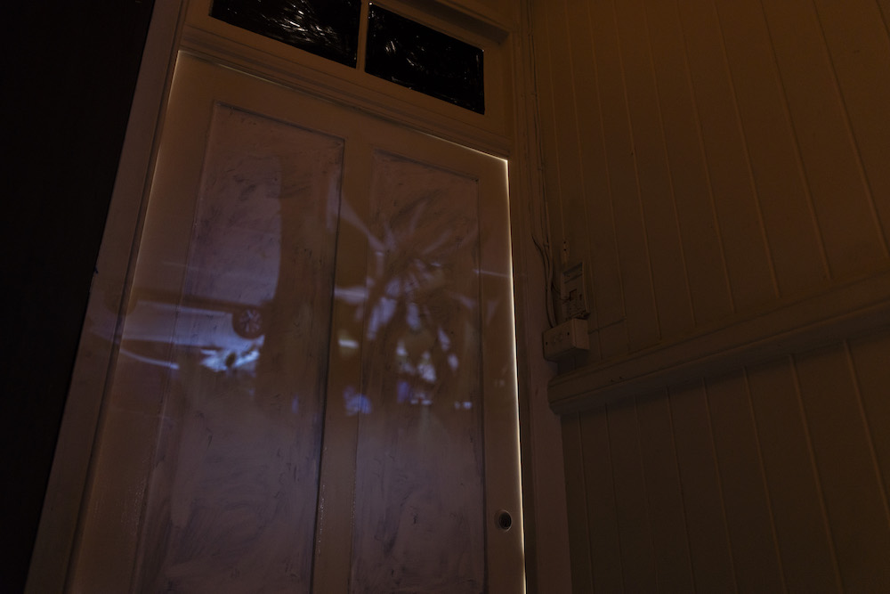 installation view: Archie Moore, HouseShow, 2020, mixed media installation, The Cottage, 272 Montague Road, West End, Brisbane