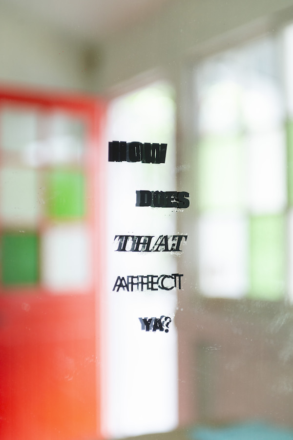 installation view: Archie Moore, HouseShow, 2020, mixed media installation, The Cottage, 272 Montague Road, West End, Brisbane