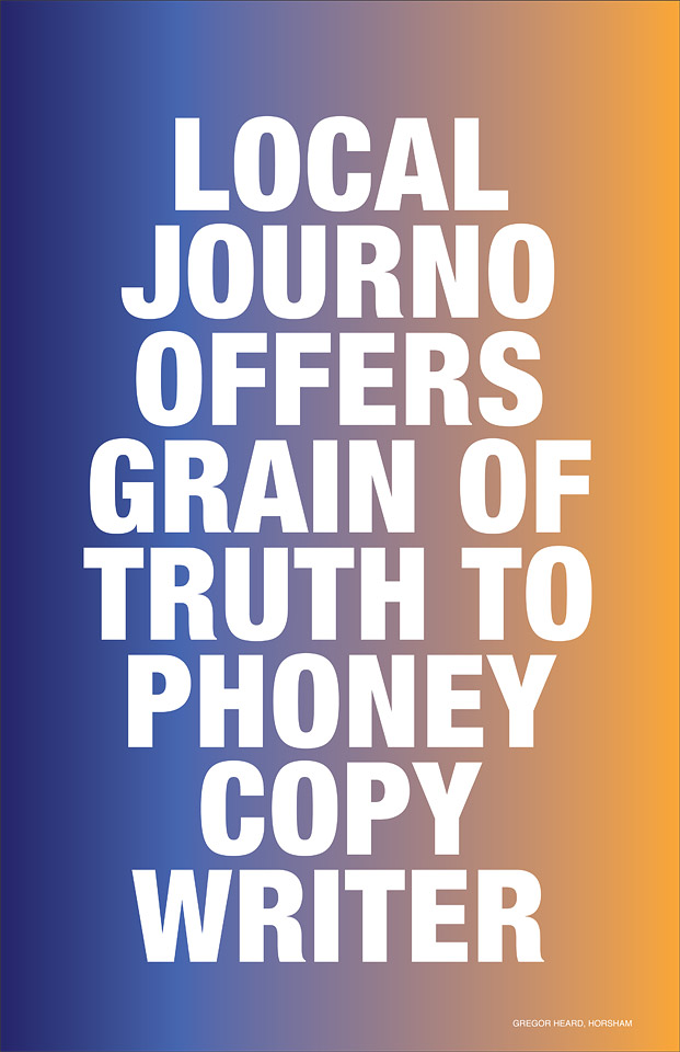 Agatha Gothe-Snape, Headliners with Gregor Heard, 2011