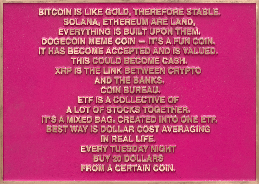 Agatha Gothe-Snape, Sign (Tangible Asset), 2025