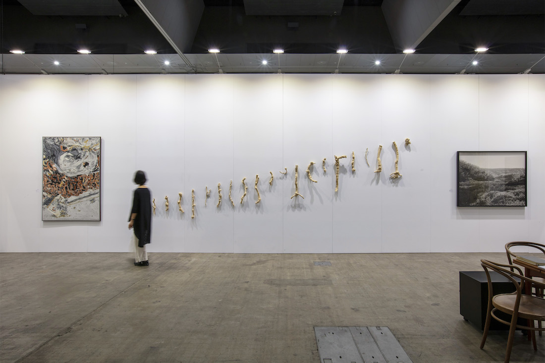 installation view: The Commercial at Melbourne Art Fair 2022 showing left to right Gunter Christmann, Yasmin Smith, Amanda Williams