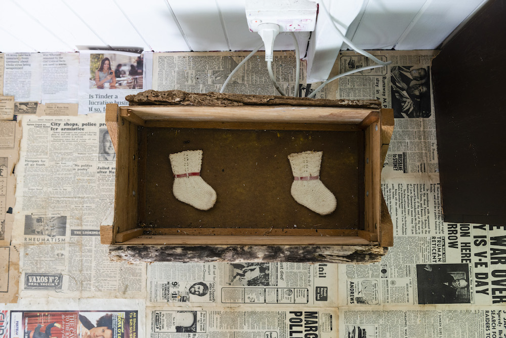 installation view: Archie Moore, HouseShow, 2020, mixed media installation, The Cottage, 272 Montague Road, West End, Brisbane