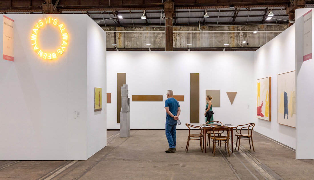 installation view: The Commercial at Sydney Contemporary, Booth F16, Carriageworks, 2023