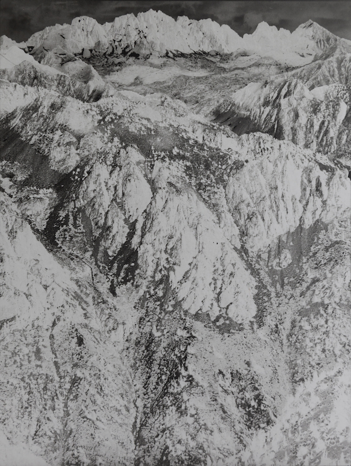 Amanda Williams, Ansel Adams, North Palisades from Windy Point, Kings River Canyon (Proposed as a national park), California, 1936/2019 , 2019