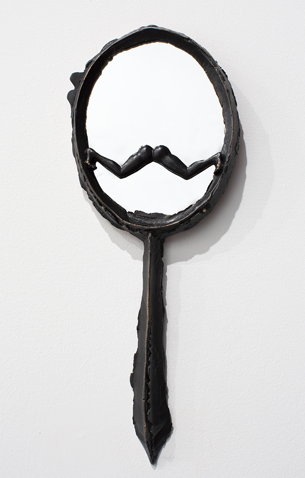 Robert Pulie, Moustache Mask Mirror, 2015