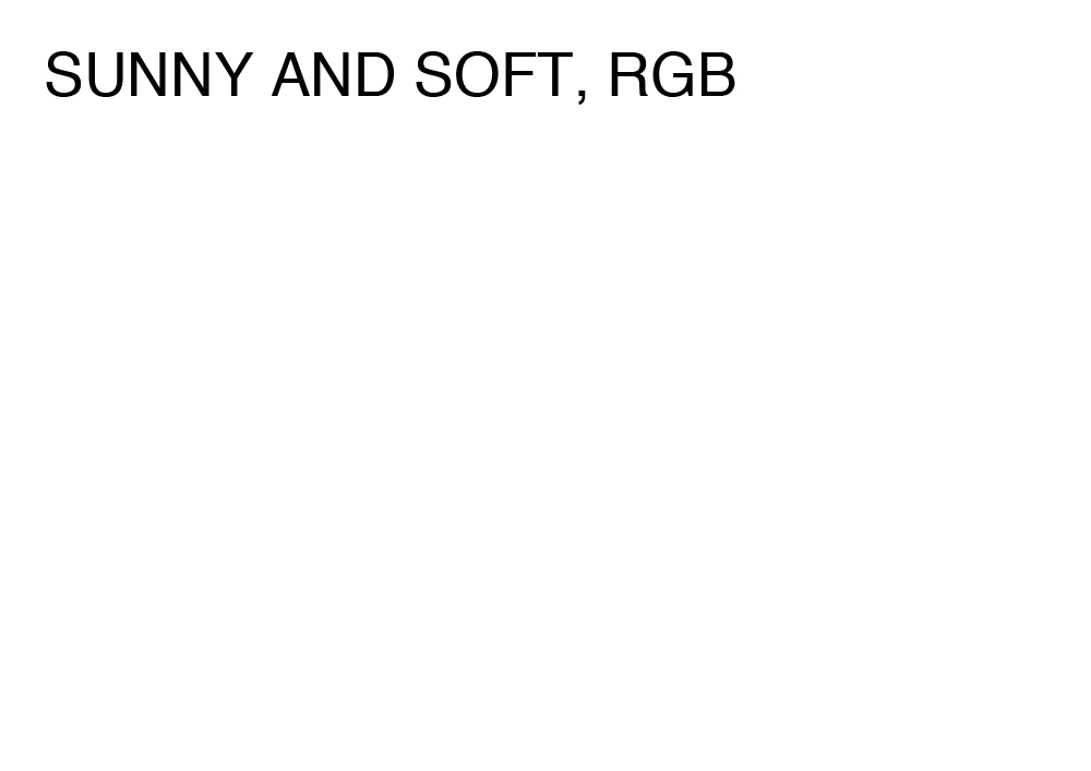 Agatha Gothe-Snape, SUNNY AND SOFT, RGB, 2014