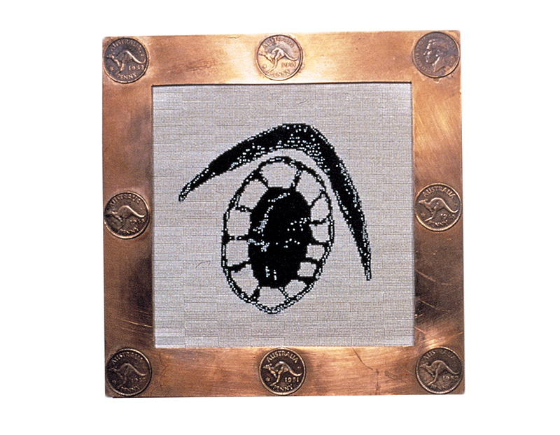 Narelle Jubelin, Rendition Margaret Preston "Boomerang and Flower" 1946. Collection Art Gallery of New South Wales, 1990